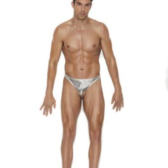 Silver Lame Thong L/xl