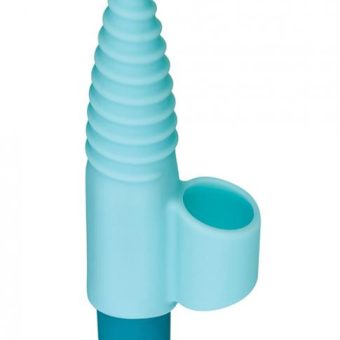 Unicorn Power Bullet Vibrator with Finger Sleeve Teal