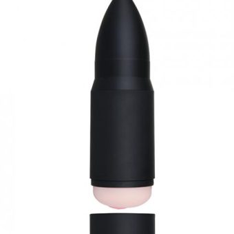 Shell Shock Rechargeable Vibrating Stroker Black Beige