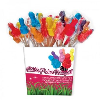 Pecker Candy Bouquet 12 6 Pieces Pail Display