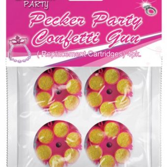 Pecker Party Confetti Gun Refill Cartridges 4 Pack