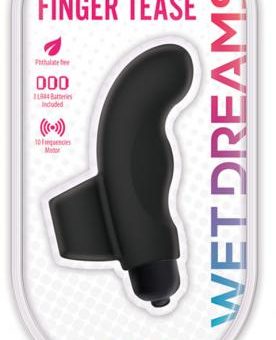 Wet Dreams Finger Tease Vibrator Black