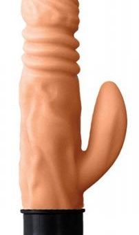 Skinsations Cum Quake Warming Dildo with Clit Stimulator