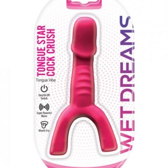 Wet Dreams Tongue Star Cock Crush Vibe Mouth Grip Pink