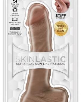 Skinsations Skinlastic Sliding Skin 8in Dildo W/ Suction Base