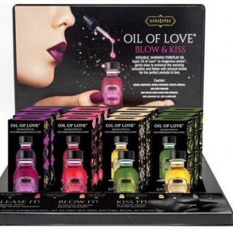 Kama Sutra Oil Of Love Display with Testers, 12 Count  .75 oz Bottles