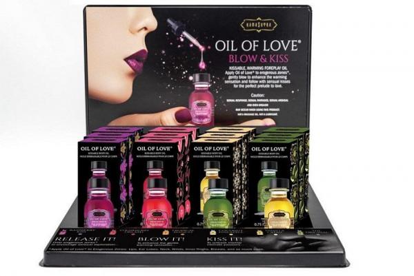 Kama Sutra Oil Of Love Display with Testers, 12 Count .75 oz Bottles