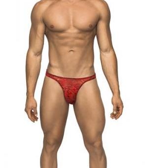 Male Power Bong Thong Red L/XL