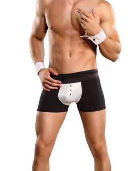 Male Power Butt-ler Costume S/M Black