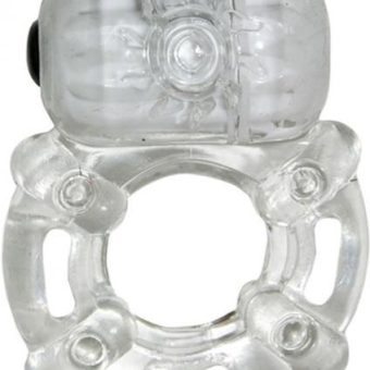 Crystal Pulsating Erection Keeper Clear Ring