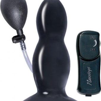 Ram Inflatable Vibrating Butt Plug - Black