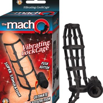 Macho Vibrating Cockcage Black