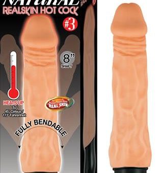 Natural Realskin Hot Cock #3 8 inches Beige