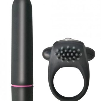 Intense Cockring & Bullet Vibrator Black