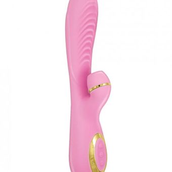 Vibes Of New York Ribbed Suction Massager Pink