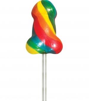Rainbow Pecker Pops Fishbowl Display 72 Count