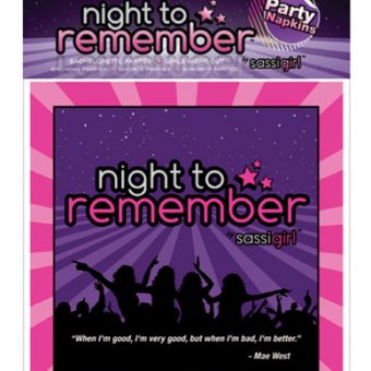 Night to remember standard 6.5in napkins (10 pack) by sassi girl