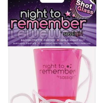 Night to remember shot glass necklace by sassi girl