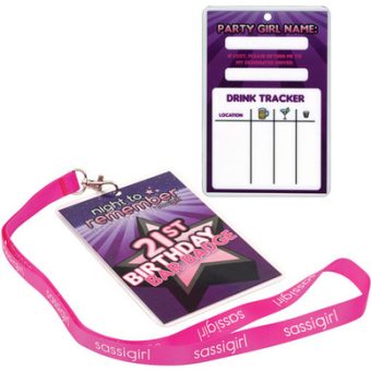 Night to remember 21st birthday bar badge by sassigirl
