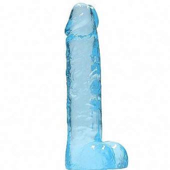Realrock 8in Realistic Dildo W/ Balls Blue