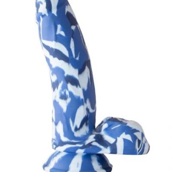 Major Dick Commando Dong Blue Camo 7.25 inches