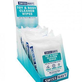 Swiss Navy Toy & Body Wipes 6ct Display