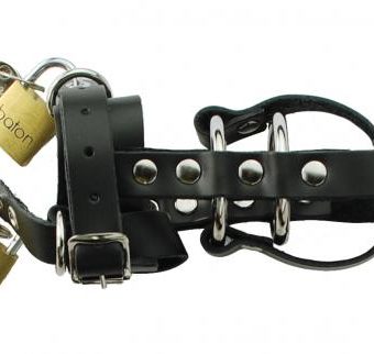 Locking C Ring Chastity - Black