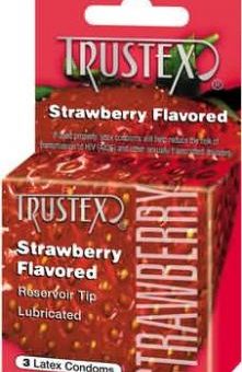 Strawberry Flavored Condom 3 pack