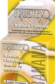 Trustex Flavored Condoms Banana 3 Pack