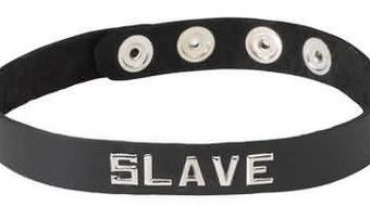 Wordband Collar - Slave - Black