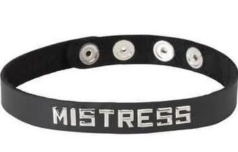 Wordband Collar - Mistress - Black