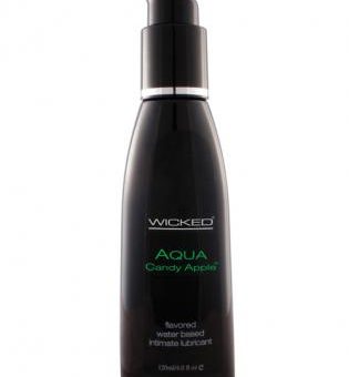 Wicked sensual care collection candy apple flavored 4 oz lubricant - aqua candy apple - waterbased