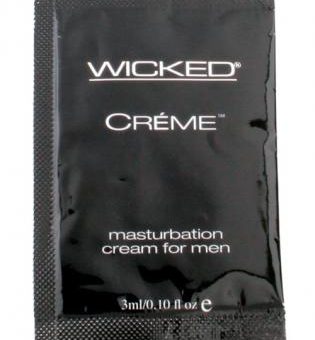 Wicked sensual care collection 0.1 oz creme to liquid masturbation cream for men packette - creme