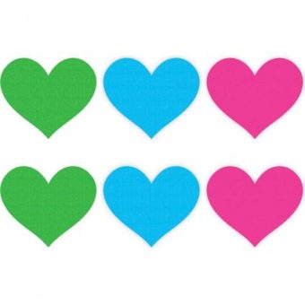 Neon Hearts 3 Pairs Assorted Color Pasties