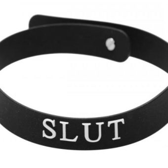 Slut Silicone Collar Black O/S